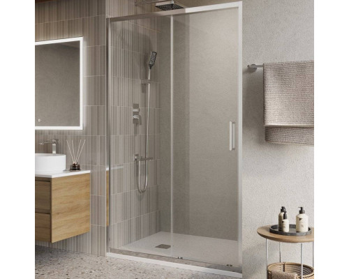 Душевая дверь в нишу BelBagno Luce BF-1-100-C-Cr профиль хром, стекло прозрачное