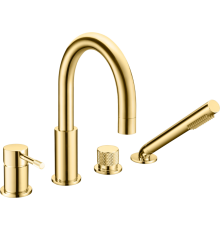 Смеситель на борт ванны Boheme Uno 460-G gold