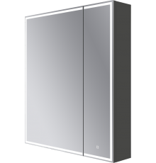 Зеркало-шкаф Itana Luce 70 с подсветкой, диммером, графит
