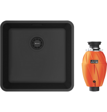 Комплект Мойка кухонная Omoikiri Omi 43-U/I Ultra-GB графит + Измельчитель Nagare 1000