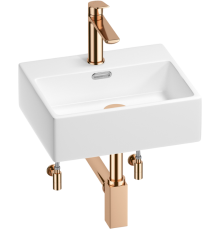 Комплект Wellsee Graceful Pro 201004539 глянцевый белый, розовое золото, 5 в 1