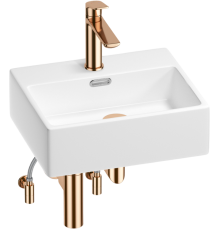 Комплект Wellsee Graceful Pro 201004569 глянцевый белый, розовое золото, 5 в 1