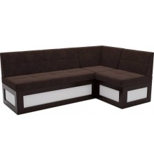 Угловой кухонный диван Mebel-Ars Нотис R 187х82х112 см велюр молочный шоколад НВ-178 13