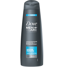 Шампунь-кондиционер Dove Men+care Против перхоти укрепляющий, для всех типов волос, 2 в 1, для ежедневного применения, 380 мл