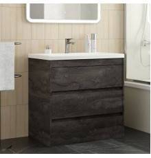 Тумба с раковиной Art Max Family-M 75 напольная, iron stone