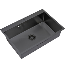 Мойка кухонная S.K.Sanitary SKS 7551 GRAFIT с сифоном