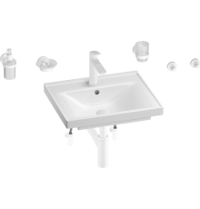 Комплект Wellsee FreeDom 201006835 глянцевый белый, матовый белый, 9 в 1