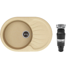 Комплект Мойка кухонная Dr. Gans Berta 760 латте + Измельчитель Bone Crusher BC 910-SL-Slim Line