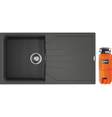Комплект Мойка кухонная Omoikiri Yasugata 100-PL платина + Измельчитель Nagare slim 1250
