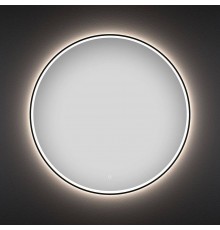 Зеркало круглое Wellsee 7 Rays’ Spectrum 75 с фронтальной подсветкой, черное матовое