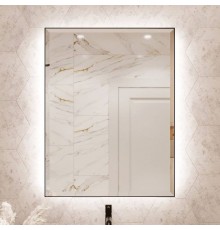 Зеркало Benetto Белладжио 60x80, с подсветкой, черное матовое