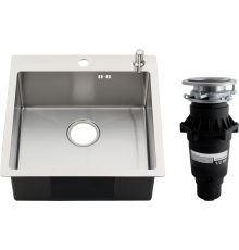 Комплект Мойка кухонная Melana ProfLine MLN-R5050H+дозатор сатин + Измельчитель Bone Crusher BC 810-SL Slim Line