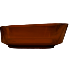 Ванна из полиэфирной смолы Abber Kristall Opal 170x80 см, отдельностоящая, овальная, с донным клапаном, коричневая