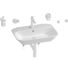 Комплект Wellsee Éclatant 201007480 глянцевый белый, матовый белый, 5 в 1