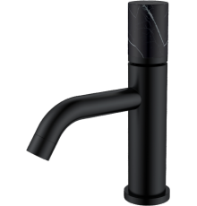 Смеситель для раковины Boheme Stick 121-B-MR-B черный, черный мрамор