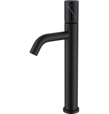 Смеситель для раковины Boheme Stick 122-B-MR-B черный, черный мрамор