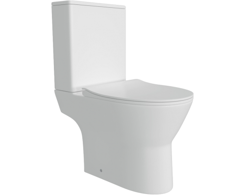 Унитаз-компакт Teymi Ritta T40803 с микрофлитом, безободковый, белый