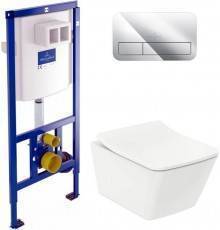 Комплект Унитаз подвесной Toto SP CW532Y с микролифтом + Инсталляция Villeroy   Boch 9224 6100 + Кнопка Viconnect 9224 9061 хром