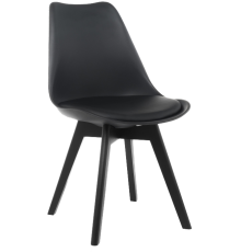 Стул Woodville Bonuss black, ножки черные