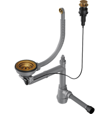 Сифон для мойки Omoikiri WK-1CL-R-A-AB022 античная латунь