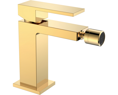 Смеситель для биде Boheme Qubic 476-G shinny gold