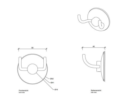 Decor Walther WH 2 Крючок двойной, подвесной, цвет: хром. 0900800 Decor Walther WH 2 Крючок двойной, подвесной, цвет: хром. 0900800