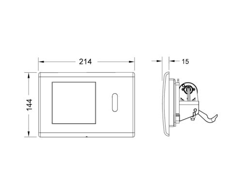 TECEplanus Панель смыва с инфракрасным датчиком, 220 В, белая глянцевая. 9240362 TECEplanus Панель смыва с инфракрасным датчиком, 220 В, белая глянцевая. 9240362