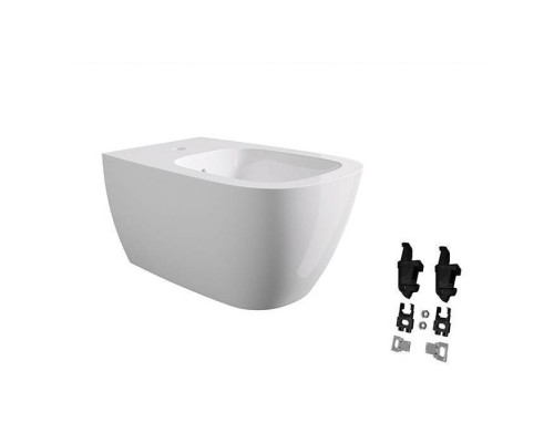 Alice Wunder Биде подвесное 53х31см., с набором для крепления, цвет: белый глянцевый. 45010101SET