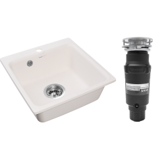 Комплект Мойка GranFest Smart SM 430 белый + Измельчитель Bone Crusher BC 910-SL-Slim Line