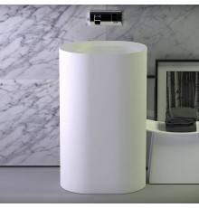 KNIEF Glow Раковина 55х40х90 см, без отв., без перелива, вывод в стену, цвет: белый матовый. 0600-063-01WA