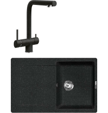 Комплект Мойка кухонная Lava L4.BAS basalt + Смеситель SG14 BAS basalt
