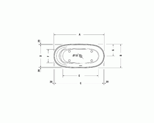 Duravit Cape Cod Ванна 1650x780х630 мм., отдельностоящая, с бесшовной панелью и ножками, с специальным сливом-переливом, DuraSolidreg; A, цвет: белый. 700459000000000 Duravit Cape Cod Ванна 1650x780х630 мм., отдельностоящая, с бесшовной панелью и ножками, с специальным сливом-переливом, DuraSolidreg; A, цвет: белый. 700459000000000