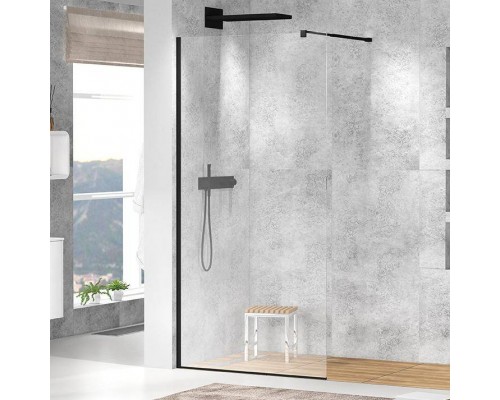 Душевая перегородка Cezares Liberta L-1-70-C-NERO профиль черный, стекло прозрачное