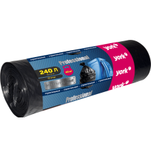Мешки для мусора York Professional 090070 черные, 240 литров, 10 шт