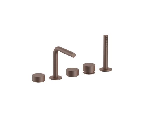 Fantini AF/21 Набортный смеситель для ванны, 5 отв., излив: 155 мм, цвет: Matt Copper PVD. 27 P9 A265
