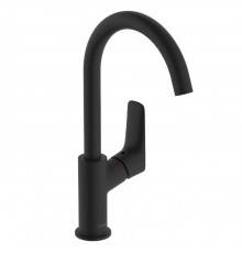 Hansgrohe Logis Смеситель для раковины, 1 отв., с донным клапаном, цвет: черный матовый. 71130670