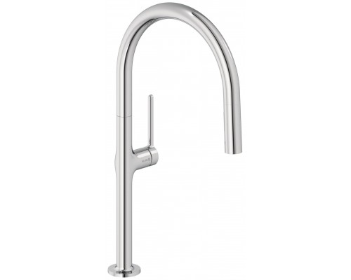 KLUDI 508510575 REEF кухонный однорычажный смеситель, выдвижной поворотный излив, хром 508510575