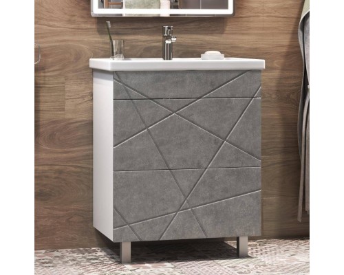 Тумба с раковиной Vigo Geometry 60 бетон Тумба с раковиной Vigo Geometry 60 бетон