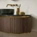 Oasis Naos Композиция №1 Комплект мебели 236х56xh32см, подвесной, мраморный топ verde alp, цвет: золото матовое/орех трубчатый. 0TCUMR5701(236/VA)+0VSCSPR00000001, 0NAOA4D003, 0NAOB9D002, 0NAOB9D001, 0NERK10001