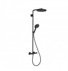 Hansgrohe Raindance Душевая стойка с термостатом 1jet (верхний душ 240мм, ручной душ с держателем), цвет: черный матовый. 27633670