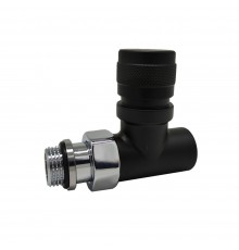 Вентиль на подачу прямой SR Rubinetterie Tondera 1/2 преобразуемый в термостатический, чёрный 0612-1500VC0S