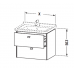 Duravit  Brioso Тумба подвесная, 122x46.9х56.3см, с раковиной, с 2 выдвижными ящиками, цвет: графит матовый. 0332130000,  BR414404949