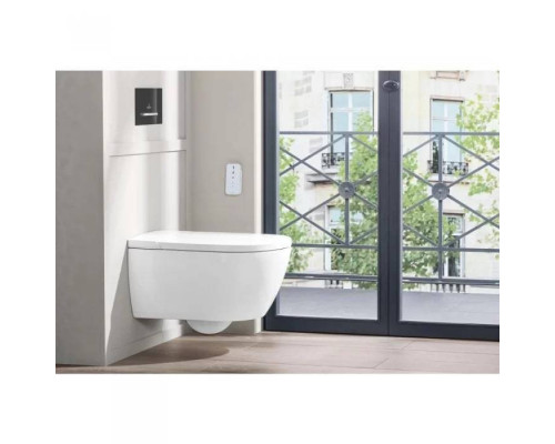 VilleroyBoch Viclean Унитаз-биде 38.5х59.5х36см., подвесной, в комплекте с сиденьем, покрытие CeramicPlus, цвет: альпийский белый. V0E100R1