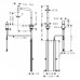 Hansgrohe Metris M71 Смеситель для кухни, на 2 отв, поворотный излив: 22.1см с вытяжным душем, 2jet, h:20.8см, sBox, цвет: хром. 73818000