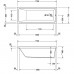 Duravit Vero Air Ванна акриловая 170x70cм, встраиваемая, цвет: белый. 700411000000000
