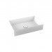 Azzurra Elegance Squared Раковина накладная, 60x38xH12,5 см, без отв., без перелива, цвет: Bianco lucido. ELLA060380Q0BI/(EQA6038*bi)*0
