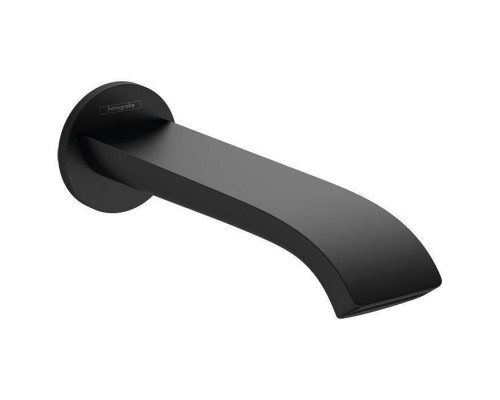 Hansgrohe Vivenis Излив для ванны, настенный, цвет: матовый чёрный матовый. 75410670 Hansgrohe Vivenis Излив для ванны, настенный, цвет: матовый чёрный матовый. 75410670