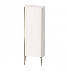 Duravit XViu Шкаф подвесной 50x24x133см, с 1 дверью, 3 стеклянными полками (петли слева), цвет: белый глянцевый/champagne matt. XV9714B1,  XV1316LB122