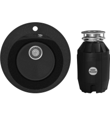 Комплект Мойка кухонная Practik PR-M 475-004 черный оникс + Измельчитель Bone Crusher BC 810-AS