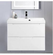 Тумба с раковиной BelBagno Vittoria 80 подвесная, bianco lucido, белая глянцевая раковина